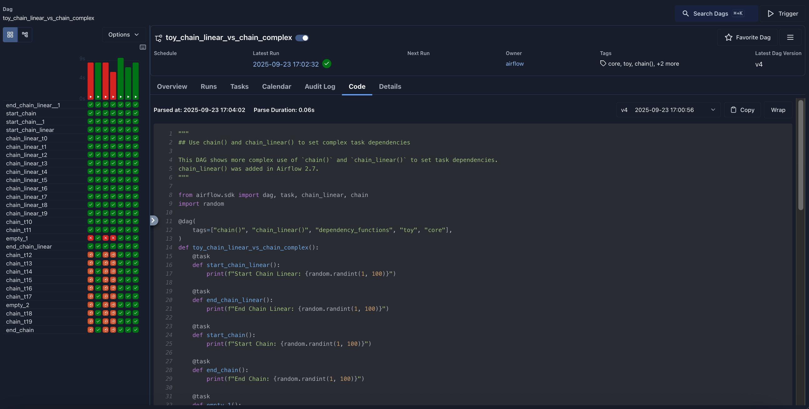 Dag Code Tab (Dark Mode)